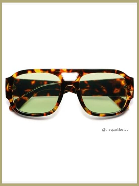 Vintage Square Aviator Sunglasses UV400